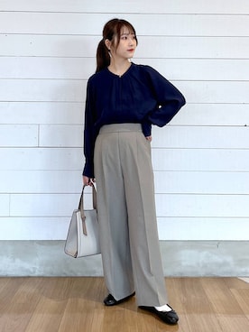 「アイテム（バレエシューズ）」を使った、ひらりぃ❀さん（レディース・152cm・20代）の秋コーディネート