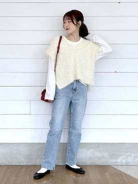 「アイテム（バレエシューズ）」を使った、ひらりぃ❀さん（レディース・152cm・20代）の秋コーディネート