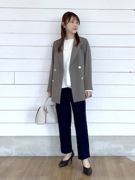 「GLOBAL WORK（グローバルワーク）のアイテム（セットアップ）」を使った、ひらりぃ❀さん（レディース・152cm）の冬コーディネート