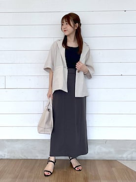 「アイテム（テーラードジャケット）」を使った、ひらりぃ❀さん（レディース・152cm・20代）の夏コーディネート