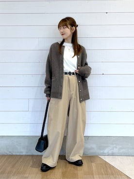 「GLOBAL WORK（グローバルワーク）のアイテム（バッグ）」を使った、ひらりぃ❀さん（レディース・152cm）の秋コーディネート