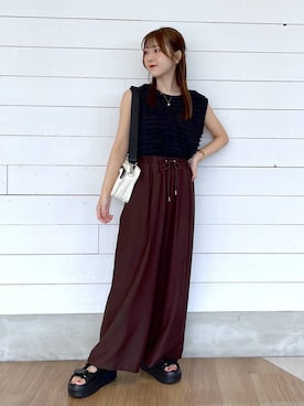 「骨格ナチュラル」｜ひらりぃ❀さん（レディース・152cm）の夏コーディネート