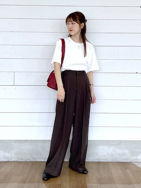 「GLOBAL WORK（グローバルワーク）のアイテム（トップス）」を使った、ひらりぃ❀さん（レディース・152cm）の夏コーディネート