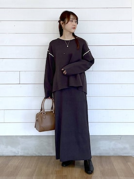 「アイテム（ボストンバッグ）」を使った、ひらりぃ❀さん（レディース・152cm・20代）の冬コーディネート