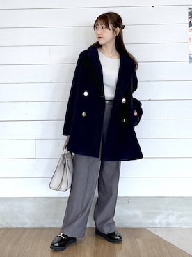 「アイテム（チェスターコート）」を使った、ひらりぃ❀さん（レディース・152cm・20代）の秋コーディネート