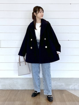「アイテム（チェスターコート）」を使った、ひらりぃ❀さん（レディース・152cm）の秋コーディネート