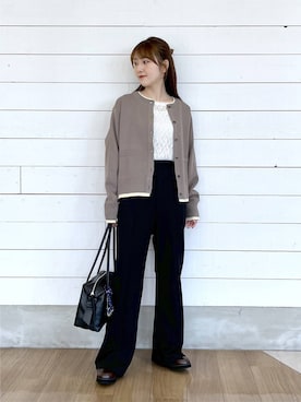 「GLOBAL WORK（グローバルワーク）のアイテム（その他パンツ）」を使った、ひらりぃ❀さん（レディース・152cm）の秋コーディネート