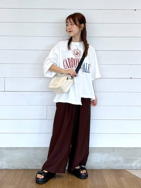 「骨格ナチュラル」｜ひらりぃ❀さん（レディース・152cm）の夏コーディネート