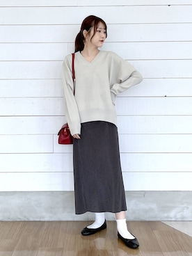 「アイテム（バレエシューズ）」を使った、ひらりぃ❀さん（レディース・152cm・20代）の秋コーディネート