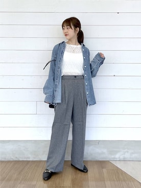 「GLOBAL WORK（グローバルワーク）のアイテム（トップス）」を使った、ひらりぃ❀さん（レディース・152cm）の秋コーディネート