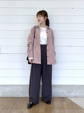 「GLOBAL WORK（グローバルワーク）のアイテム（トップス）」を使った、ひらりぃ❀さん（レディース・152cm）の秋コーディネート