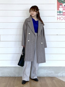 「アイテム（チェスターコート）」を使った、ひらりぃ❀さん（レディース・152cm）の冬コーディネート