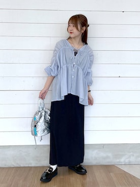 「骨格ナチュラル」｜ひらりぃ❀さん（レディース・152cm）の夏コーディネート