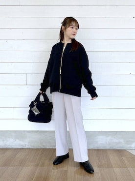 「GLOBAL WORK（グローバルワーク）のアイテム（トートバッグ）」を使った、ひらりぃ❀さん（レディース・152cm）の秋コーディネート