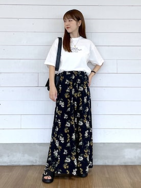 「GLOBAL WORK（グローバルワーク）のアイテム（パンツ）」を使った、ひらりぃ❀さん（レディース・152cm）の夏コーディネート