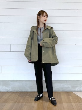 「GLOBAL WORK（グローバルワーク）のアイテム（ジャケット/アウター）」を使った、ひらりぃ❀さん（レディース・152cm）の秋コーディネート
