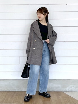 「アイテム（チェスターコート）」を使った、ひらりぃ❀さん（レディース・152cm）の秋コーディネート