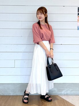 「骨格ナチュラル」｜ひらりぃ❀さん（レディース・152cm）の夏コーディネート