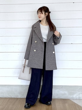「アイテム（チェスターコート）」を使った、ひらりぃ❀さん（レディース・152cm・20代）の秋コーディネート