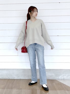 「アイテム（バレエシューズ）」を使った、ひらりぃ❀さん（レディース・152cm・20代）の秋コーディネート