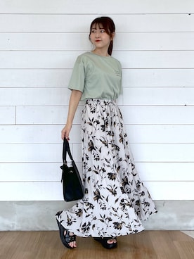 「アイテム（ショルダーバッグ）」を使った、ひらりぃ❀さん（レディース・152cm）の夏コーディネート