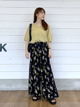 「GLOBAL WORK（グローバルワーク）のアイテム（トップス）」を使った、ひらりぃ❀さん（レディース・152cm）の夏コーディネート