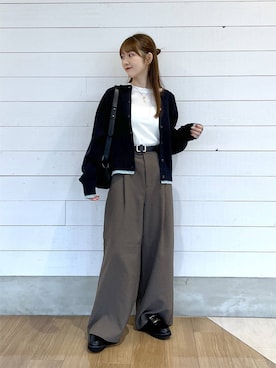 「GLOBAL WORK（グローバルワーク）のアイテム（バッグ）」を使った、ひらりぃ❀さん（レディース・152cm）の秋コーディネート