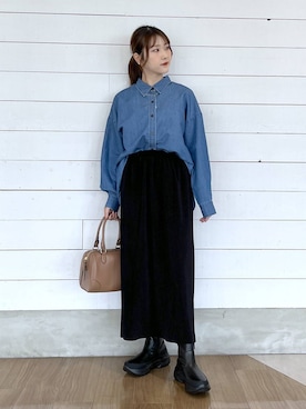 「アイテム（ボストンバッグ）」を使った、ひらりぃ❀さん（レディース・152cm・20代）の秋コーディネート