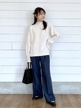 「アイテム（バレエシューズ）」を使った、ひらりぃ❀さん（レディース・152cm）の秋コーディネート