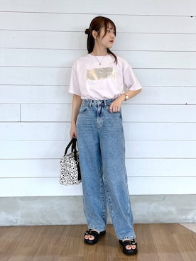 「アイテム（トートバッグ）」を使った、ひらりぃ❀さん（レディース・152cm・20代）の夏コーディネート