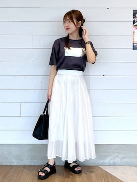 「骨格ナチュラル」｜ひらりぃ❀さん（レディース・152cm）の夏コーディネート