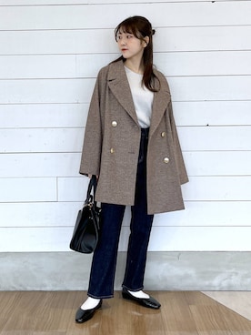 「アイテム（チェスターコート）」を使った、ひらりぃ❀さん（レディース・152cm・20代）の秋コーディネート