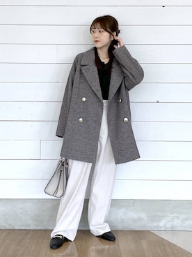 「アイテム（チェスターコート）」を使った、ひらりぃ❀さん（レディース・152cm・20代）の秋コーディネート