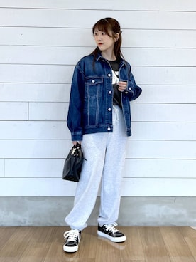 「GLOBAL WORK（グローバルワーク）のアイテム（ジャケット/アウター）」を使った、ひらりぃ❀さん（レディース・152cm）の春コーディネート