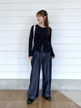 「アイテム（カーディガン/ボレロ、その他）」を使った、ひらりぃ❀さん（レディース・152cm）の秋コーディネート