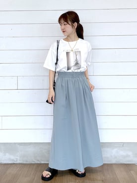 「GLOBAL WORK（グローバルワーク）のアイテム（パンツ）」を使った、ひらりぃ❀さん（レディース・152cm）の夏コーディネート
