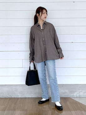 「アイテム（バレエシューズ）」を使った、ひらりぃ❀さん（レディース・152cm・20代）の秋コーディネート