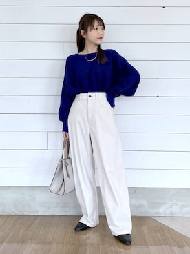 「GLOBAL WORK（グローバルワーク）のふわふわHugmeドルマンプルオーバー/595406（ニット/セーター）」を使った、ひらりぃ❀さん（レディース・152cm）の秋コーディネート
