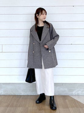 「アイテム（チェスターコート）」を使った、ひらりぃ❀さん（レディース・152cm・20代）の秋コーディネート