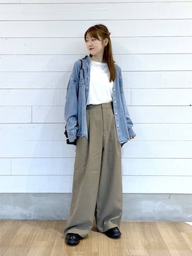 「GLOBAL WORK（グローバルワーク）のアイテム（トップス）」を使った、ひらりぃ❀さん（レディース・152cm）の秋コーディネート