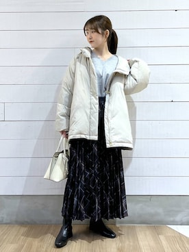 「骨格ナチュラル」｜ひらりぃ❀さん（レディース・152cm）の冬コーディネート