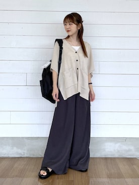 「GLOBAL WORK（グローバルワーク）のアイテム」を使った、ひらりぃ❀さん（レディース・152cm）の夏コーディネート