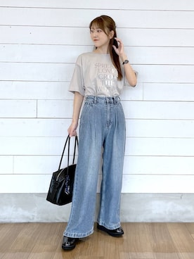 「GLOBAL WORK（グローバルワーク）のアイテム」を使った、ひらりぃ❀さん（レディース・152cm）の夏コーディネート