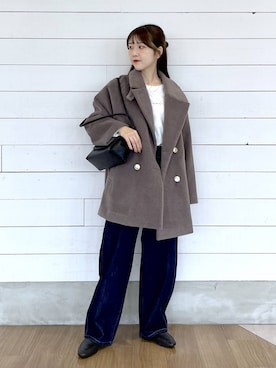 「GLOBAL WORK（グローバルワーク）のGOODデニムバギーパンツ/498388（デニムパンツ）」を使った、ひらりぃ❀さん（レディース・152cm・20代）の秋コーディネート