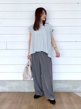 「GLOBAL WORK（グローバルワーク）のアイテム（パンツ）」を使った、ひらりぃ❀さん（レディース・152cm）の夏コーディネート