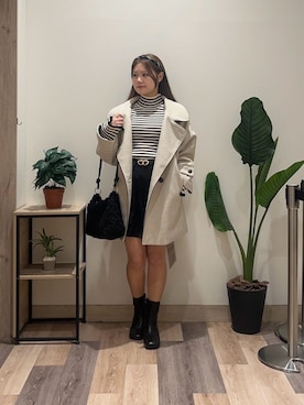 saraさん（レディース・154cm）の冬コーディネート