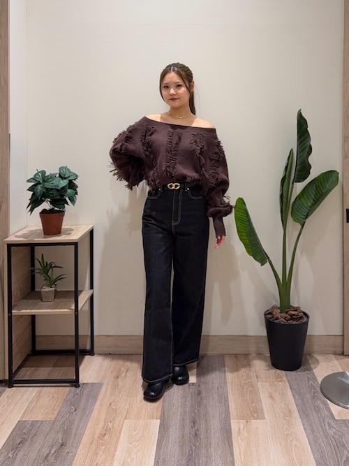 Yuna企画】ハイウエストストレートデニムパンツ（その他パンツ