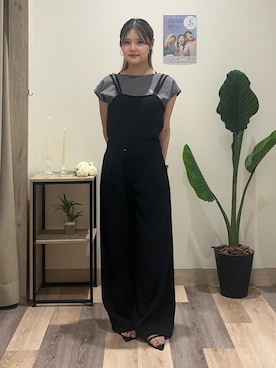 「アイテム（オールインワン・サロペット）」を使った、saraさん（レディース・154cm）の秋コーディネート