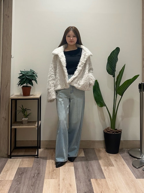 Yuna企画】ハイウエストストレートデニムパンツ（その他パンツ