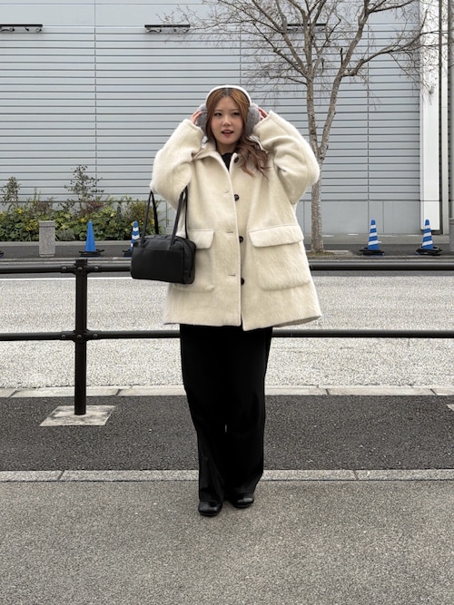 セール】ステンカラーシャギーミドルコート（その他アウター）｜Thevon